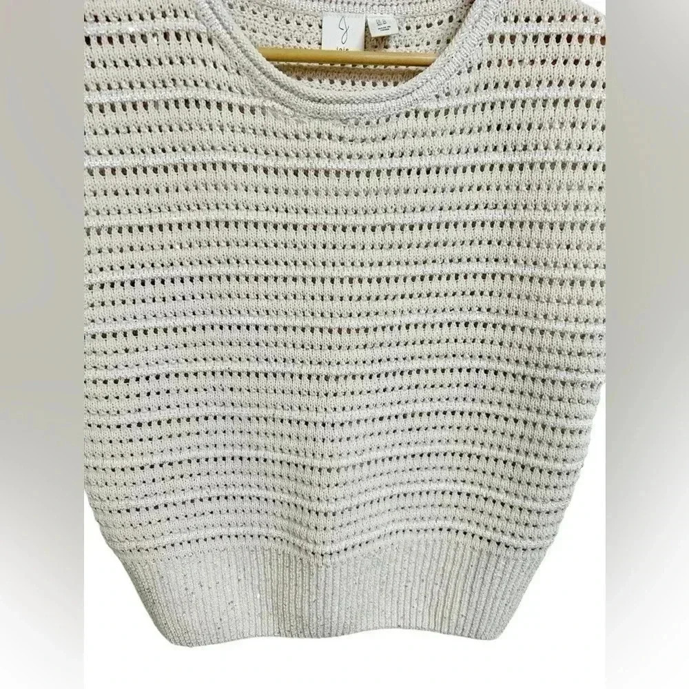 Joie Chunky Crochet Knit Sleeveless Sweater Size M NWOT - Picture 3 of 7